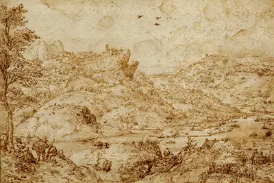 Mountain Landscape with a River Pieter Bruegel